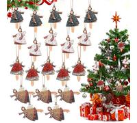 20Pcs Pendentifs en Forme d'ange pour Sapin de Noël, Décoration de Sapin de Noël Ange, Décoration de No-ël en Bois Ange Gardien, Pendentif an-ge pour Sa-pin de No-ël et décoration