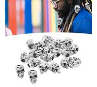 20PCS Perles De Barbe Viking, Bijoux De Barbe Accessoires De Bijoux De Tresse Sale, Perles De Barbe Viking Rune Pour la Décoration De Cheveux, Collier Pendentif De Bracelet Viking DIY