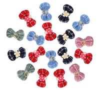 20PCS Pet Bow Tie Headbands | Elastic Hair Bows for Cats & Dogs | Polyester Pet Accessories for Grooming/Photos/Parties