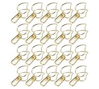 20pcs Pinces Multifonctions Pince à ressort creuse forte pour vêtements Joint de séchage Petite pince Papier métallique Bureau Usage domestique Matériel de fer 3,5 x 1,7 cm (or)