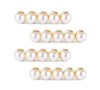 20pcs Poids de Voile, Aimants Puissants pour Hijab Épingles Hijab pour Vêtements Foulards Niqab Voile de Perles Beaux Aimants Hijab Double Face pour Mariage pour Femmes et Filles (Or)