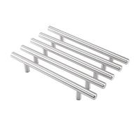 20pcs Poignées de Meuble Cuisine Poignées Porte en Acier Inoxydable Poignée en T pour Porte d'armoire Poignée Bâton de Porte Espacement des Trous 128 mm Longueur 200mm