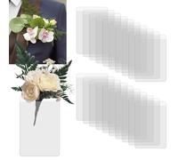 20pcs Porte-Boutonnière de Poche, Boutonnière de Poche s'Adapte à la Poche de Costume de Veste Carré Pocket Boutonniere Sleeve pour Les Mariés les Mariés les Bals de Mariage les Retrouvailles