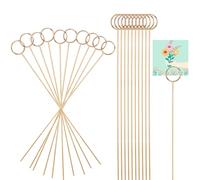 20pcs Porte-Cartes Florales, Clips de Marque-Place de Forme Ronde en Métal Pinces à Fleurs Fantaisie Accessoires de Bouquet de Fleurs pour les Arrangements Floraux de Mariage de Fête