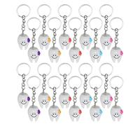20Pcs Porte-Clés en Forme De Dent, Pendentifs De Sac Mignons, Rappels pour Prendre Soin De Vos Dents, Cadeaux pour Les Dentistes Et Les Patients.