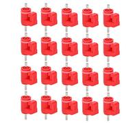 20Pcs Poulet Eau Mamelon Buveur Mangeoires Rouge En Plastique Ferme Fournitures pour Volaille Animaux