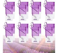 20pcs Sacs de Sachet de Lavande Sacs(vides)Coton-Ramie Violet de Cordon de Gaze Sacs Sachets Vides en Organza pour Lavande