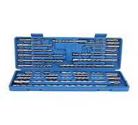 20pcs SDS Rotary Hammer Bits Bits Chisel Set Professional Lourd Duty Impact Drill Bits For Concrete Bricks Stones 40Cr Carbon Steel 20 Piece Kit avec Blue Tool Box