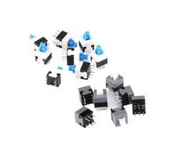 20PCS Self-locking/Unlocking Switch 5.8 * 5.8MM 7 * 7MM 8 * 8MM 8.5 * 8.5MM 6 Pin DPDT Push Button Flat 7X7mm Switch Kit NWPNLXEA(7x7mm Self Lock)