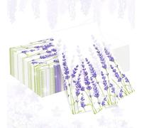 20pcs serviettes de lavande violet serviette de thé à fleurs violettes décorations de fête de fleurs sauvages pour la douche de baby shower de mariage