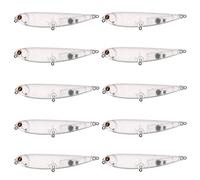 20pcs/Set Unpainted Lures Fishing DIY Blank Clear Artificial Hard Pencil Baits 90mm 100mm 110mm with 5mm 3D Fish Eyes (Size : 100mm 13.5g) (90mm 8.2g)