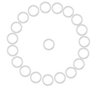 20pcs Silicone Safe O Anneaux Patificateur Clips de Chaîne de Chaîne pour bébé, Durable, Neutre, Facile à Nettoyer, avec Anneau en Silicone, Radiateur à Trois Clamps (Transparent)