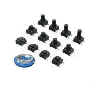 20Pcs SMD 6 * 6 * 4.3MM 6X6X4.3/4.5/5.0/5.5/6.0/6.5/7.0/8.0/8.5/10/11 MM Tactile Tact Push Button Waterproof Switch Momentary NWPNLXEA(Waterproof 6X6X11)