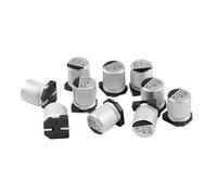 20Pcs SMD Capacitor 5x5.4mm Aluminum Electrolytic Capacitors 6.3V100UF 10V100UF 16V47UF 25V22UF 25V33UF 35V10UF 35V22UF 50V10UF AUOQKQUT(25V22UF 5x5.4)