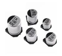 20pcs SMD Electrolytic capacitor aluminum 6.3V 10V 16V 25V 35V 50V 1UF 2.2UF 4.7UF 10UF 47UF 100UF 220UF 330UF 470UF 680UF AUOQKQUT(50V 220UF)