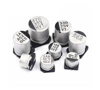 20pcs SMD Electrolytic capacitor aluminum 6.3V 10V 16V 25V 35V 50V 1UF 2.2UF 4.7UF 10UF 47UF 100UF 220UF 330UF 470UF 680UF NWPNLXEA(35V 22UF)