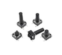 20PCS SMD Switch 6 * 6 * 4.3mm 6 * 6 * 5mm 6/7/8/9/10/11/12/13/14/17 6X6 4Pin Tactile Tact Push Button Switch Self-reset Switches NWPNLXEA(SMD-6x6x20)