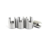 20pcs Stainless Steel Self Tapping Insert Screw Bushing 302 Slotted Type Wire Thread Nut Repair M2 to M16(M16x2xL22mm)