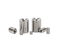 20pcs Stainless Steel Thread Insert Self Tapping Screw Bushing 302 Slotted Type Wire Nut Repair M2 To M16(M5x0.8xL10mm)