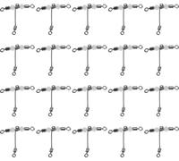 20pcs t Forme Luminous Fishing Rotation 3 -Way - Connecteur Cross -Ligne avec Beads4x5 #