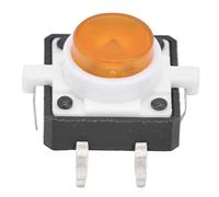20PCS Tact Button Switch, LED Micro Momentary Tactile Push Button Switch 4 Pin 12x12x7.3mm KHzIgRdY (Color : Gelb)