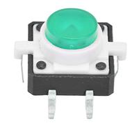 20PCS Tact Button Switch, LED Micro Momentary Tactile Push Button Switch 4 Pin 12x12x7.3mm KHzIgRdY (Color : Green)