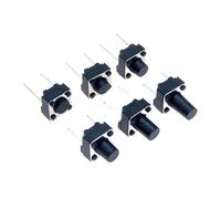 20Pcs Tactile Switch Momentary Tact 6x64.3/5/6/7/8/9/10mm 6 * 6 * 4.3mm 5mm 6mm 7mm 8mm 9mm 10mm Middle pin 2pins NWPNLXEA(6x6x9mm)