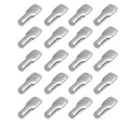20Pcs Taquets d'Étagère en Métal Nickelé, Supports de Plaque Robustes pour Armoire et Bureau, Dimensions 5mm*19mm, Accessoires Durables et Faciles à Installer pour Tous Types de Meubles