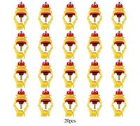 20pcs Tétine d’Abreuvoir Automatique pour Poulet, Distributeur d’Eau pour Volaille, Compatibilité Tuyau 20mm - Matériau ABS Durable, Anti - Blocage, Installation Facile pour Poul (4 Morceaux de Tube