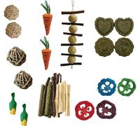 20pcs Timothy Foin Friandises Naturelles Bois Jouet Lapin Jouet Cochon d'Inde Naturel Articles à mâcher