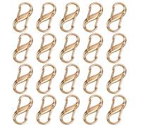 20pcs Tirettes de Fermeture Éclair Double Ouverture, Amovibles en Métal Antivol pour Sac à Dos Mousqueton Kit de Réparation pour Bagages Jeans Vêtements Sacs à Main (Or)
