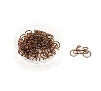 20pcs Trombones Métal Forme Bicyclette Café Couleur Signet Clip de Papeterie École Bureau