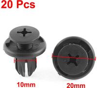 20Pcs Universel Plastique Véhicule Rivets de Fixation de Garde-boue Pare-chocs Vis Corps