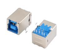 20pcs USB 3.0 A Female Chassis Connector - 90/180 Degree USB A Male/Female Square Port Interface for Easy Installation(USB3.0-BF/90 Degree Plug-in Plate)
