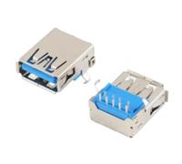 20pcs USB 3.0 A Female Chassis Connector - 90/180 Degree USB A Male/Female Square Port Interface for Easy Installation(USB3.0-AF/90 Degree Plug-in Plate)