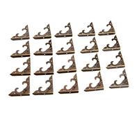 20pcs Vintage Antique Protection du Coin de Coffre Protecteurs d'angle Protecteurs du coin Vintage Antique De décoration 30x30x4,5mm