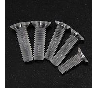 20pcs Vis en plastique, nylon, vis transparent, PC à tête fraisée, tête plate, Croix acrylique, M3 M4 M5 M6 (Taille : M4X12)