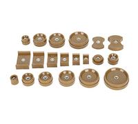 20pcs Watch Capping Machine Dies, Watch Back Cover Pressing Tool, Coffee Color Plastic Repair Dies with Multiple Sizes for Watchmakers and DIY Enthusiasts