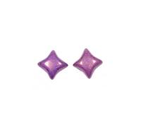 20pcs WibeDuo 2-hole Beads Star Cross 8 x 8 mm, Chalk White Purple (3000-15726), Bohemian Crystal Glass, Czech Republic 11109036