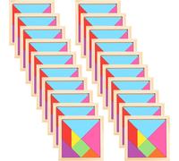 20pcs Wooden Tangram Games for Kids Birthday Gifts Montessori Educational Toys Birthday Puzzle for School