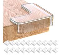 20pcsCoin de Table Protection Bebe - Protections d'angle avec Une Super Colle améliorée pour Meuble Sécurité Enfant pour Bureau, Berceau, Cheminée, Table, Coins & Bords Molles