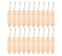 20pièces Marque-pages Bois Vierge Pour Diy Formes Bois À Décorer Suspension Pour Artisanat Étiquettes Décorations