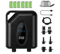 20PSI Pompe électrique Sup Paddle Board Pompe,12000mAh Rechargeable, Arrêt Auto Inflation/Déflation Double Étape, Connecteur Voiture 12V DC pour Tente, Bateau, Matelas (sans Fil, Dual & Non Handheld)