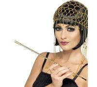 20s 1920s Charleston Femme Extensible Long Cigarette Cig Support Or par Smiffys