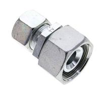 20S & 30S Acier zingue Raccord de coupe droit avec emerillon 400 bar Joint torique NBR Cône d'etancheite ISO 8434-1
