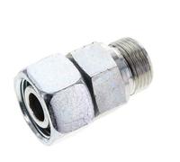 20S & M27x2 Acier zingue Pivot droit avec filetage mâle 400 bar Joint torique NBR Cône d'etancheite reglable ISO 8434-1