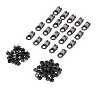 20sets bottes boucles de lacets lacets de réparation de chasse chasse randonnée en alliage matériel oeillets multicolores crochet boucle pour accessoires de matériel d'escalade bricolage(5*4*2cm-Grey)
