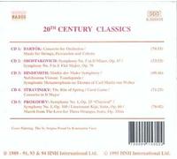 20th Century Classics : Dvorak, Chostakovitch, Hindemith, Stravinsky, Prokofiev Int. Divers