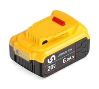 20V 18V 6Ah DREAMDASH Batterie de Remplacement pour Dewalt Batterie | Convient pour Pile Max DCB182 DCB184 DCB200 DCB201 DCB203 DCB204 DCB206 DCB207 DCB209, Outils DCD/DCF/DCG/DCS XR