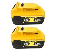 20V 6.0Ah Batterie Li-ION Rechargeable Compatible avec DeWalt Max XR DCB205 DCB200 Perceuse Électrique sans Fil Meuleuse d'angle Outil De Remplacement(2pc)